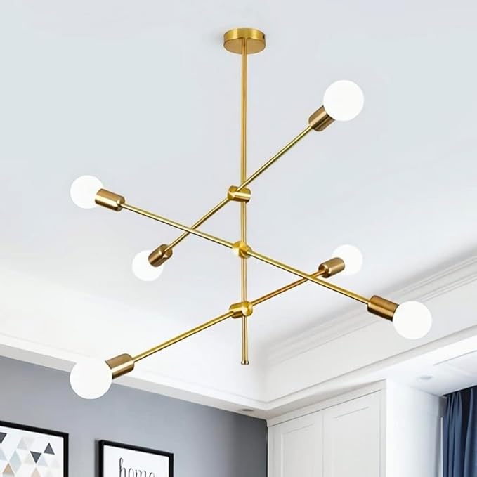 6-Light Gold Ceiling Lighting