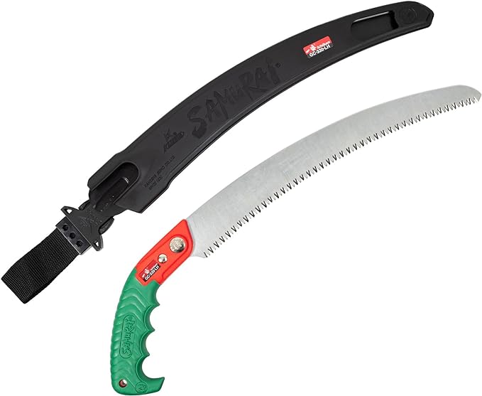 Samurai Ichiban 13" Curved Pruning Saw with Scabbard (GC-330-LH)