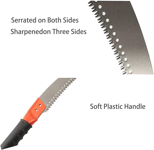 THE WHITE SHOP 14FT/10FT Pole Saw for Tree Trimming, Long Extension Pruning Saw, Blade Tree Trimmer Pole, Manual Pole Cutter for, Yard Garden and Patios Trees Branches Cutting(3M)