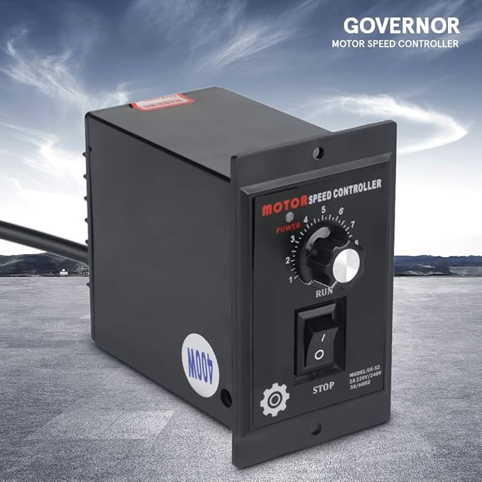 fasient1 Motor Speed Controller AC 220V 50/60Hz 400W Electric Motor Speed Controller Motor Regulator, Front and Rear