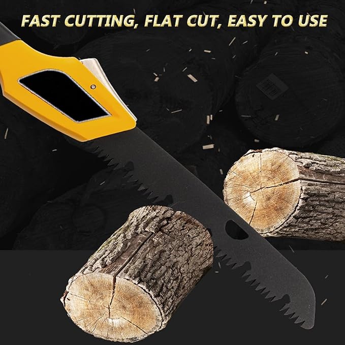 Azonee Folding Saw, 20 inches Pruning Saw Extra Long Blade Dry Wood Cutting Hand Saw with Hard Teeth, Portable Foldable Ourdoor Survival Handsaw for Wood Garden Camping