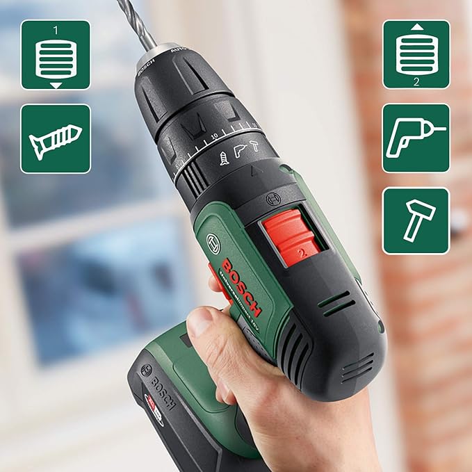 Bosch 06039D4171 Cordless Hammer Drill UniversalImpact 18 V (2 batteries, 18 Volt System, in carrying case)