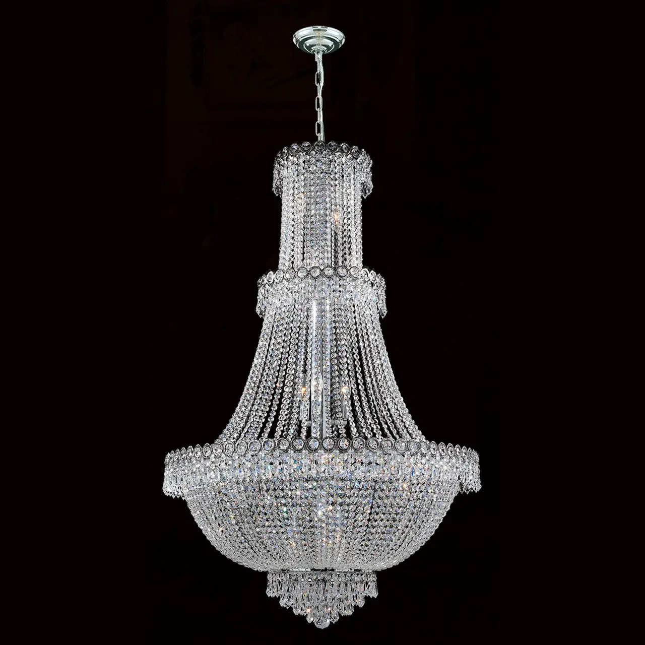 Wholesale Luxury Silver Gold Wedding Decoration Lamp Led Crystal Chandelier Pendant Light